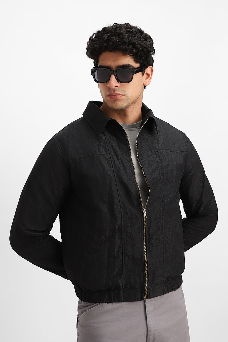SNITCH Textured Bomber Jacket - Image 2